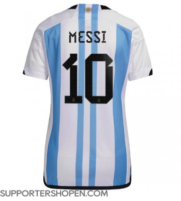 Argentina Lionel Messi #10 Hemma Matchtröja Dam VM 2022 Kortärmad